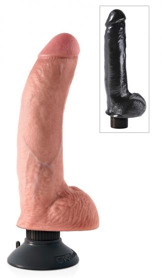 King Cock 9" Vibrating Cock with Balls (23 cm, Ø 4,8 cm) 