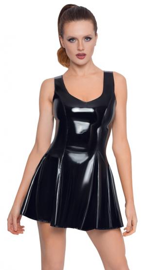 Lack Minikleid mit ausgestelltem Rockteil XL