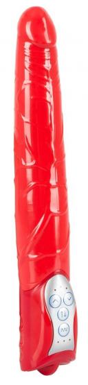 Red Push Vibrator (19,5 cm, Ø 4 cm) 