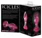 Icicles Glas-Analplug Rosa (9 cm, Ø 3 cm) 